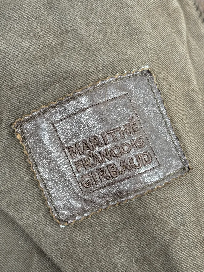 SS2003 Marithé + François Girbaud Brown Leather Plissed Blazer Jacket - Image 11
