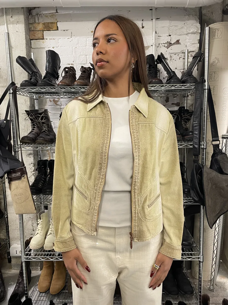 SS2003 Roberto Cavalli Beige Sand Light Jacket - Image 2