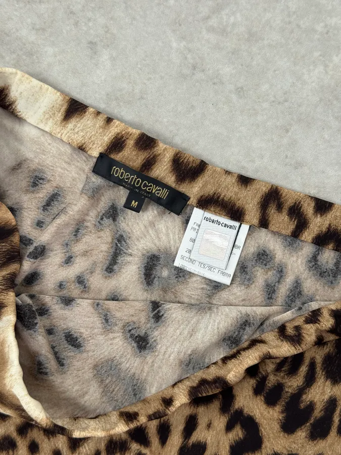SS2003 Roberto Cavalli Leopard Print Silk Dress - Image 8