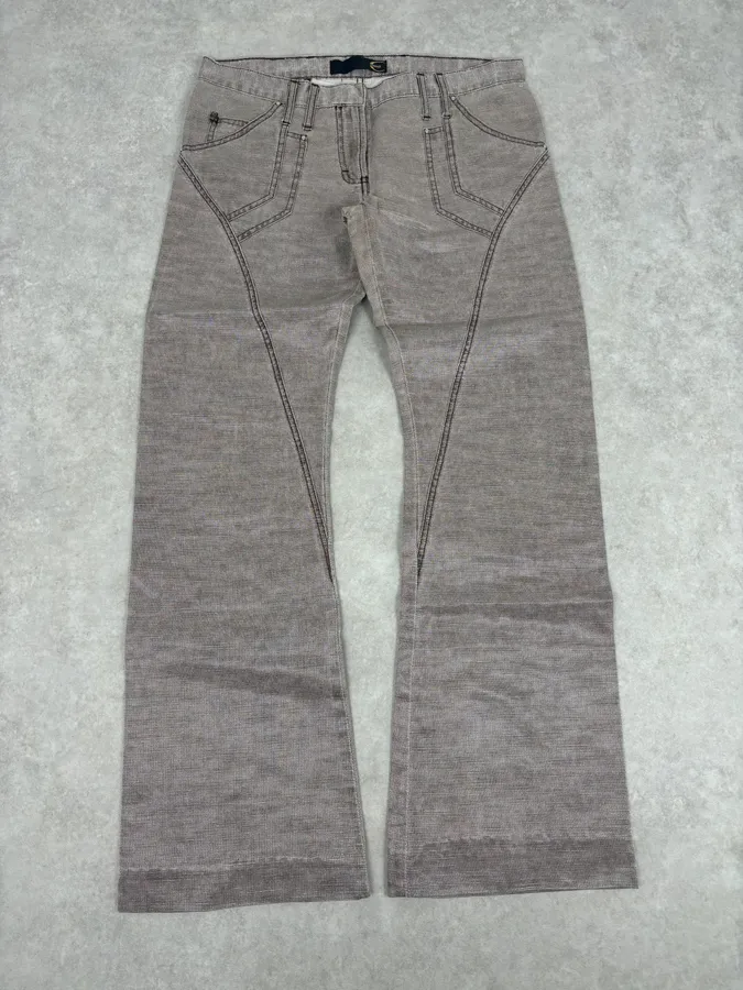 SS2004 Cavalli Archive Flared Light Pants