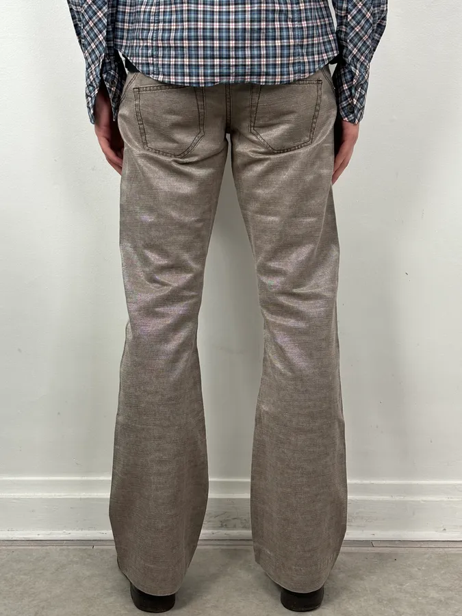 SS2004 Cavalli Archive Flared Light Pants - Image 4