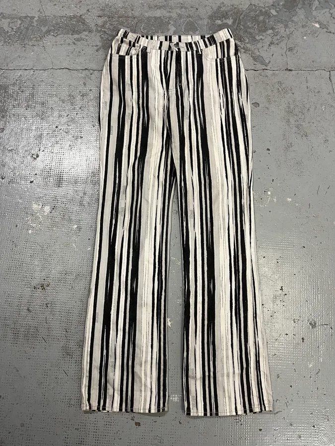 SS2004 Cavalli Black & White Lines Pants - Image 5