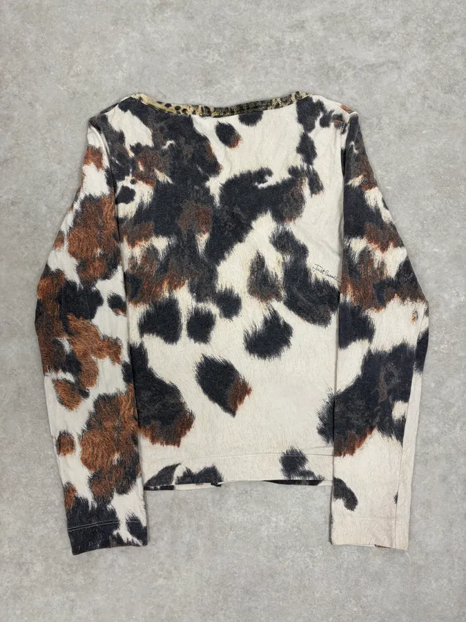 SS2004 Cavalli Cow Print Movement Longsleeves - Image 6