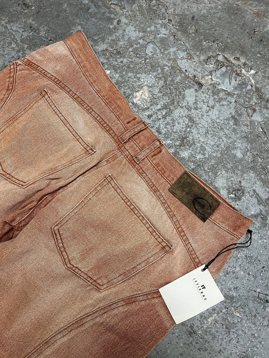 SS2004 Cavalli Faded Orange Structured Pants - Image 7