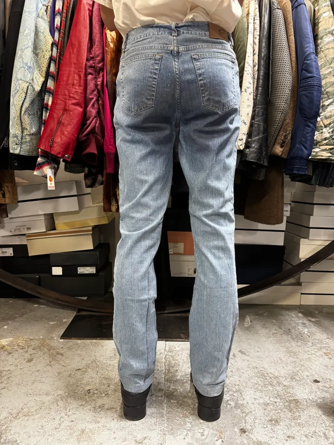 SS2004 Cavalli Overprint Navy Denim Jeans - Image 3
