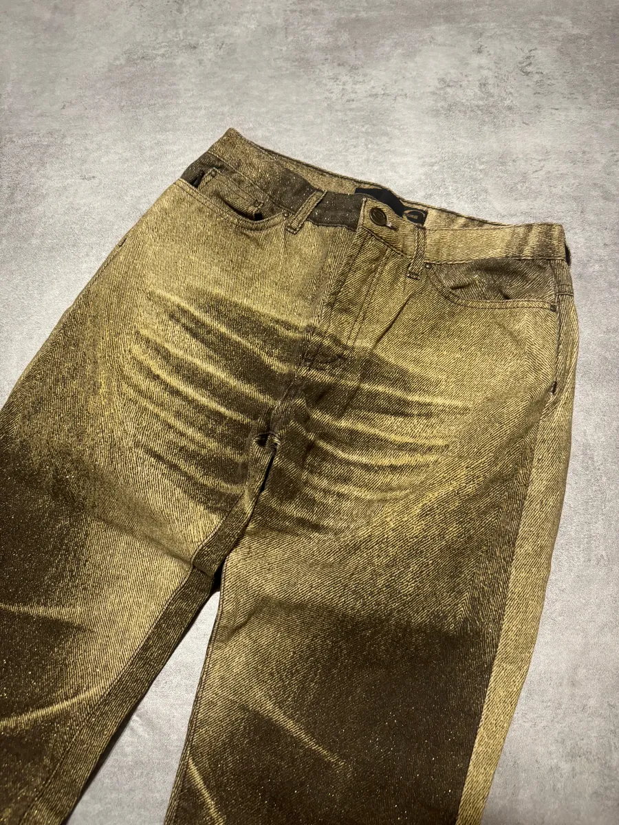 SS2004 Cavalli Shiny Brown Sand Desert Pants - Image 7