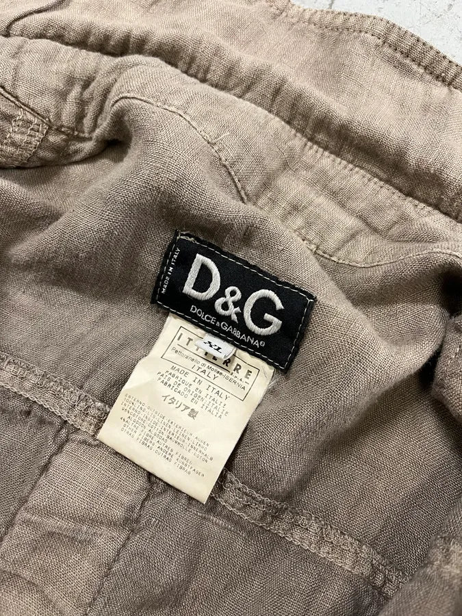 SS2004 Dolce & Gabanna Military Beige Linen Shirt - Image 11