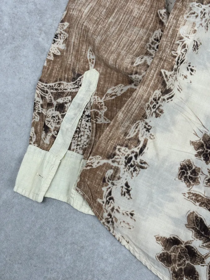 SS2004 Dolce & Gabbana Cream Cotton Floral Shirt - Image 10