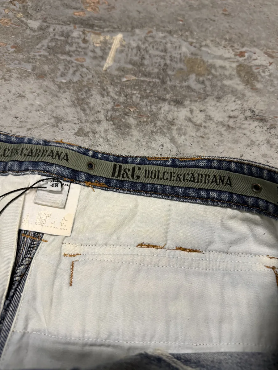SS2004 Dolce & Gabbana Faded Cargo Denim Jeans - Image 10