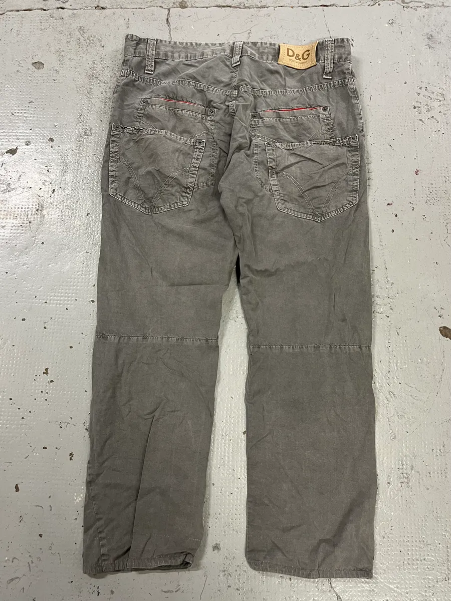 SS2004 Dolce & Gabbana Faded Grey Cozy Pants - Image 8