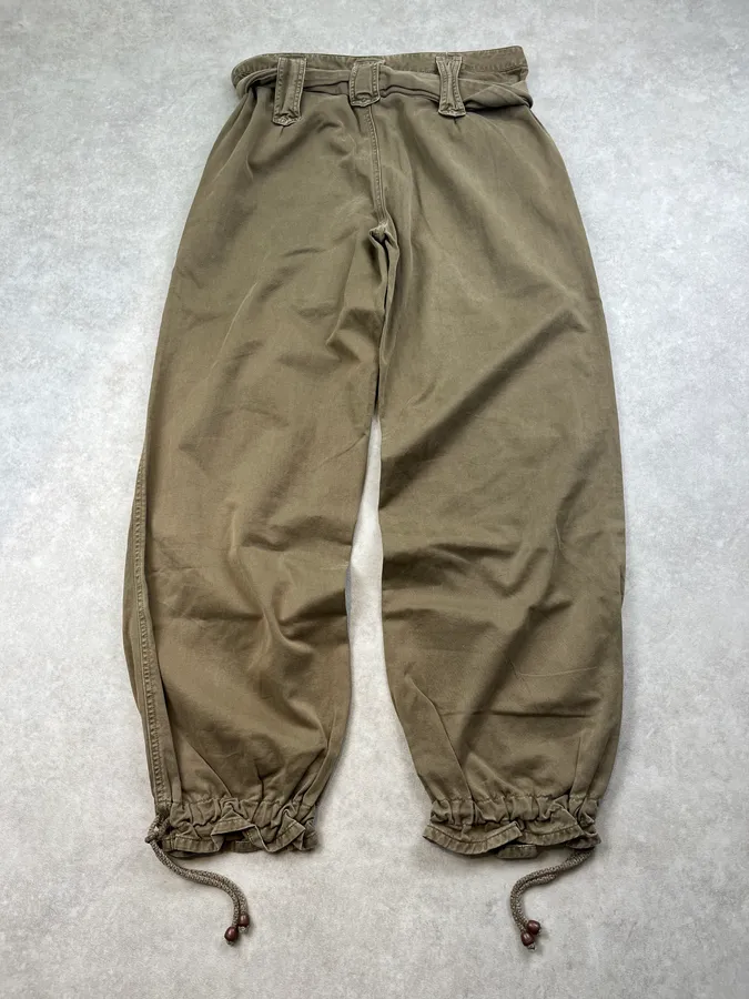 SS2004 Dolce & Gabbana Khaki Sleeve Belted Pants - Image 7