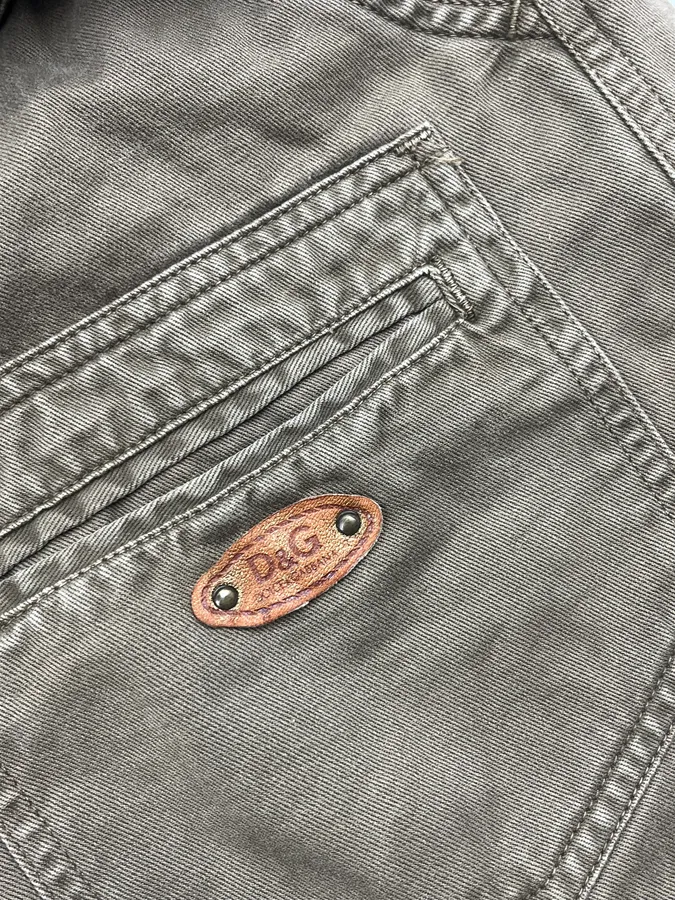 SS2004 Dolce & Gabbana Khaki Sleeve Belted Pants - Image 9