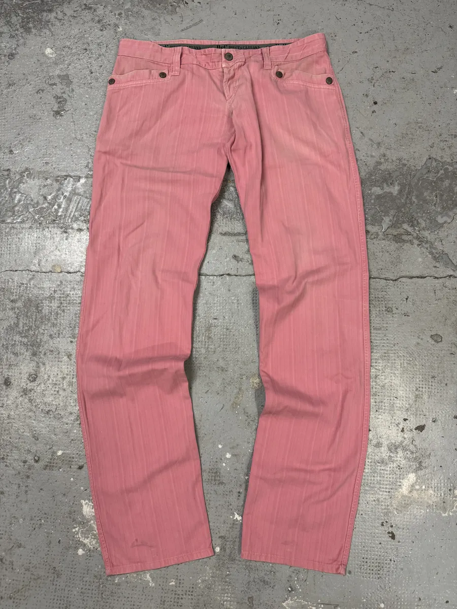 SS2004 Dolce & Gabbana Minimalist Pink Pants