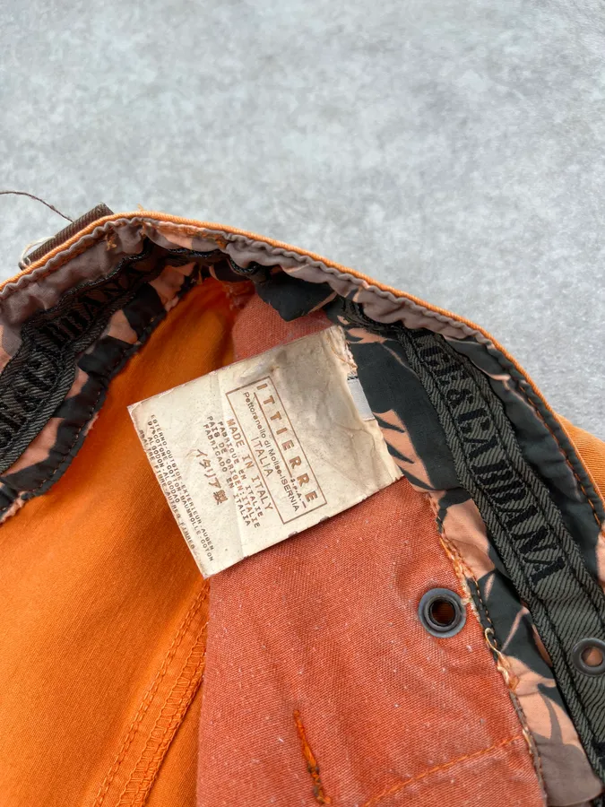 SS2004 Dolce & Gabbana Orange Cargo Parachute Shorts - Image 12