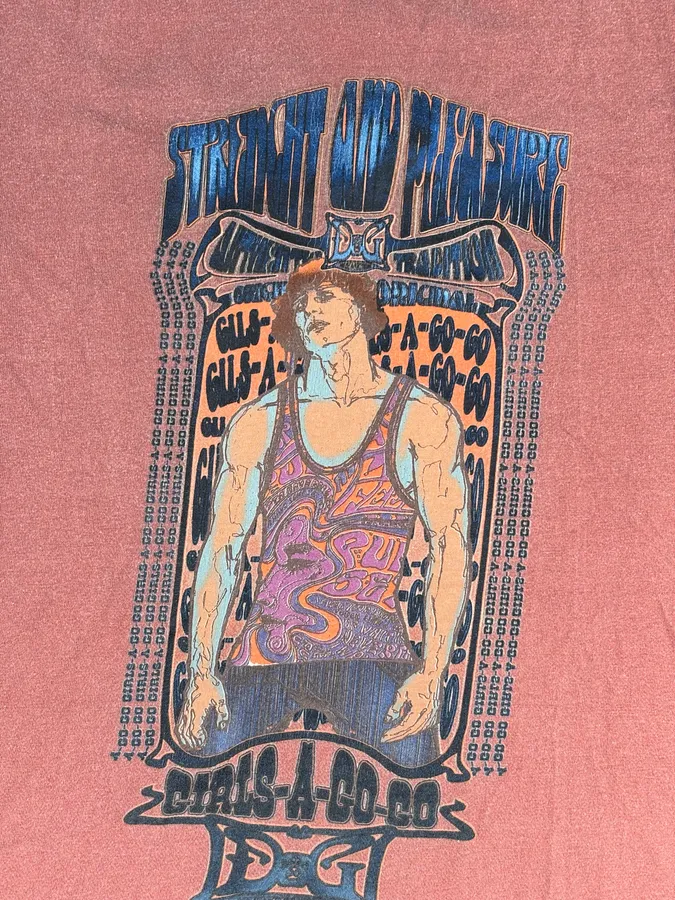 SS2004 Dolce & Gabbana Pink Cotton Strength and Pleasure Graphic T-Shirt - Image 7