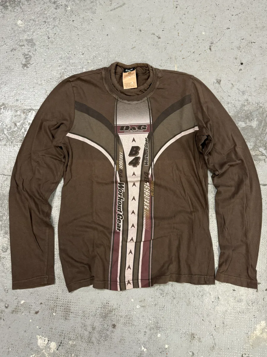 SS2004 Dolce & Gabbana Workout Brown Longsleeves - Image 3