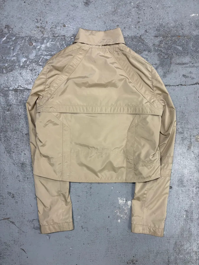 SS2004 Gucci Beige Cropped Nylon Jacket - Image 5