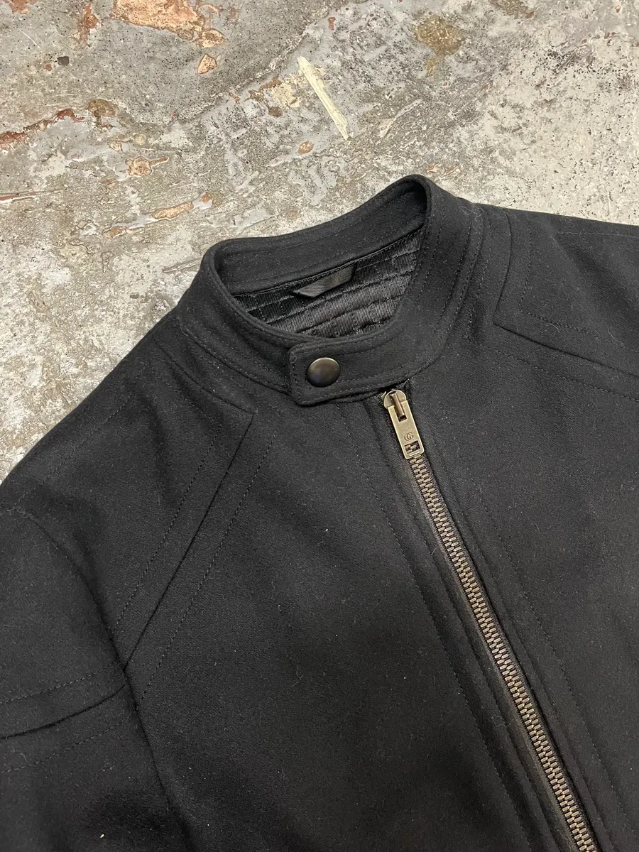 SS2004 Gucci Black Wool Multi Zips Biker Jacket by Tom Ford - Image 6
