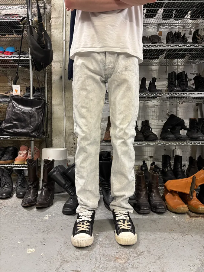 SS2004 Maison Margiela x H&M White Painted Jeans RE-EDITION - Image 2