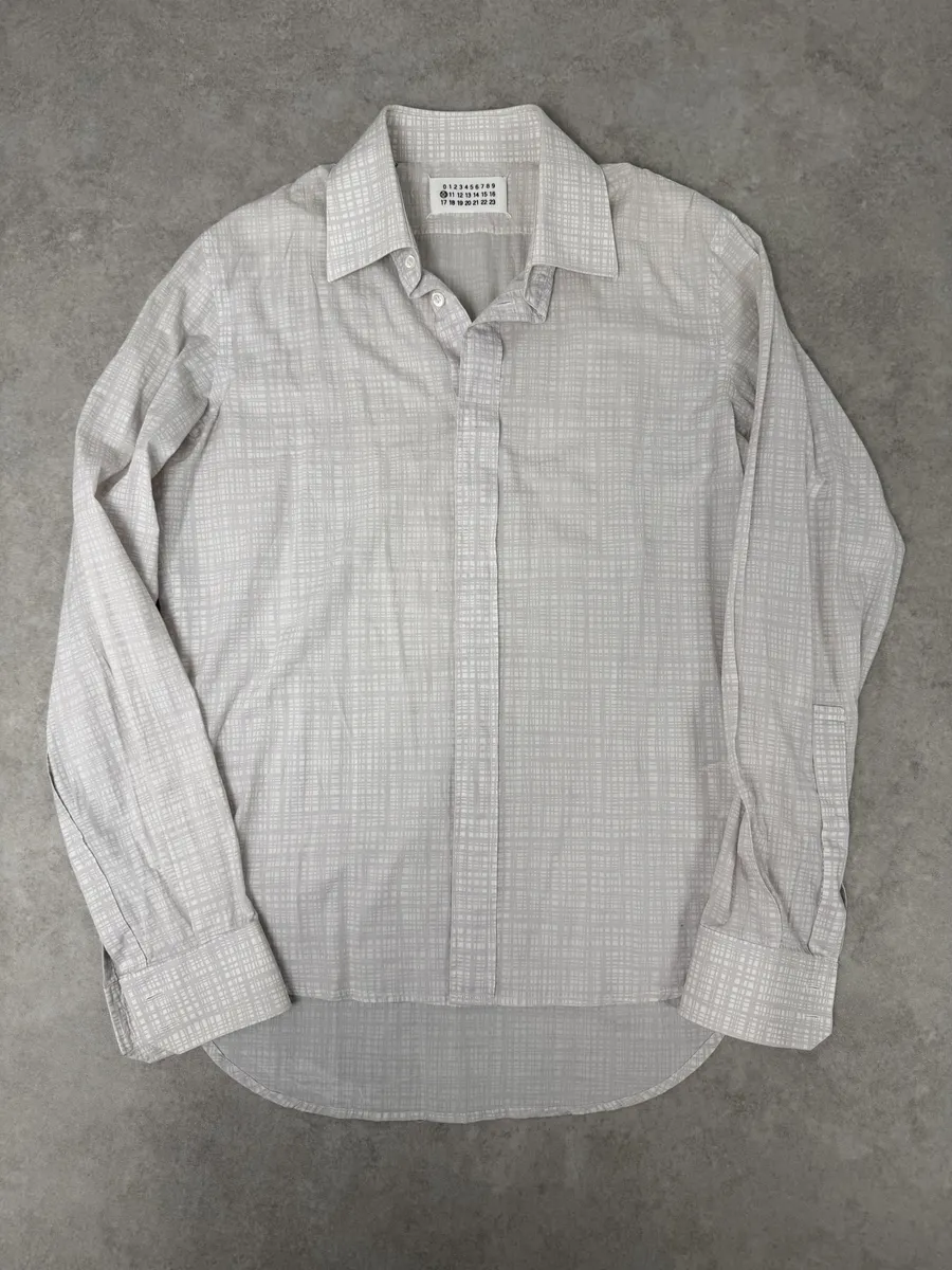 SS2004 Maison Martin Margiela White Checkered Signature Shirt