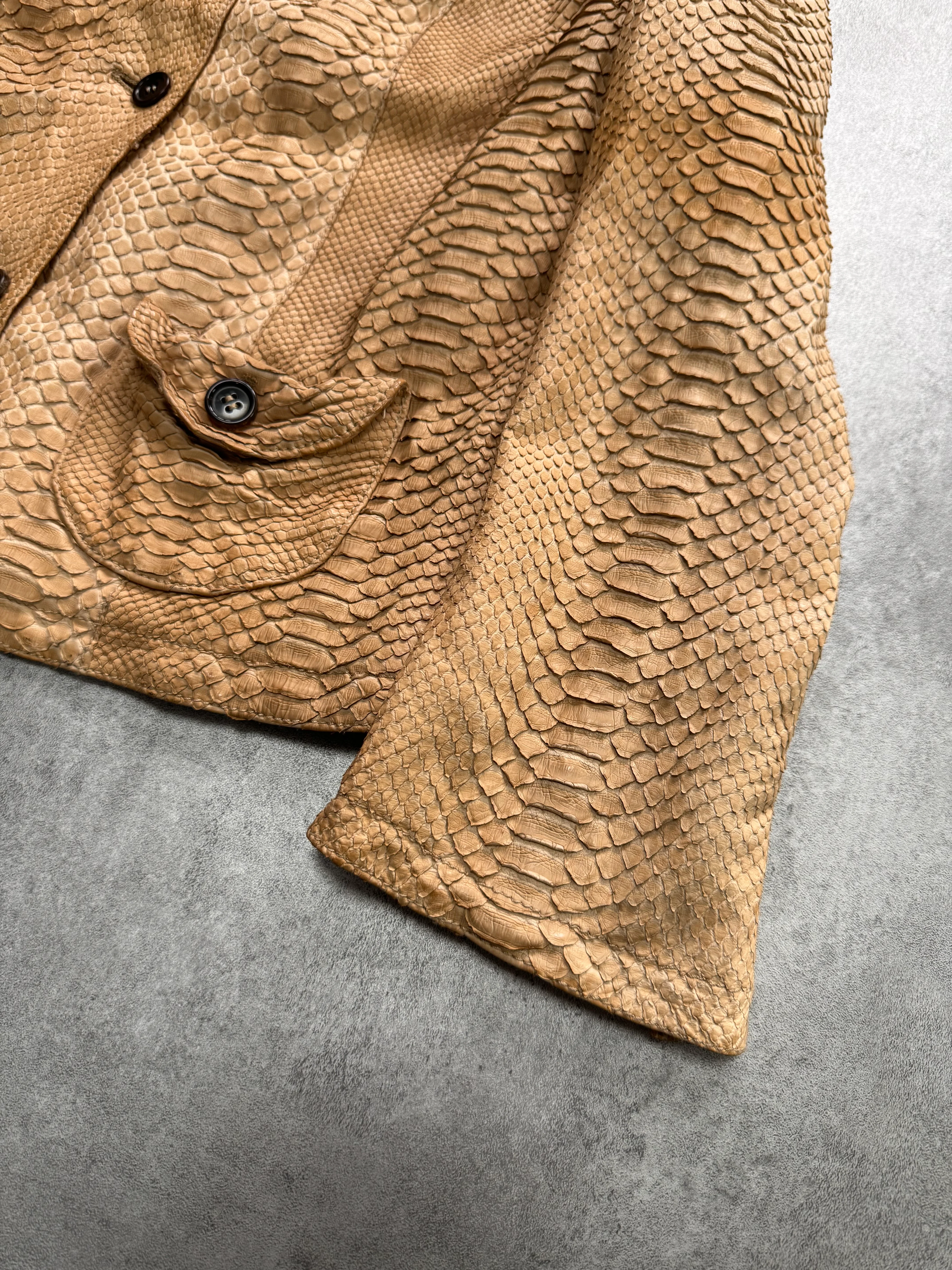 SS2004 Prada Desert Python Leather Jacket (XS) - Image 3