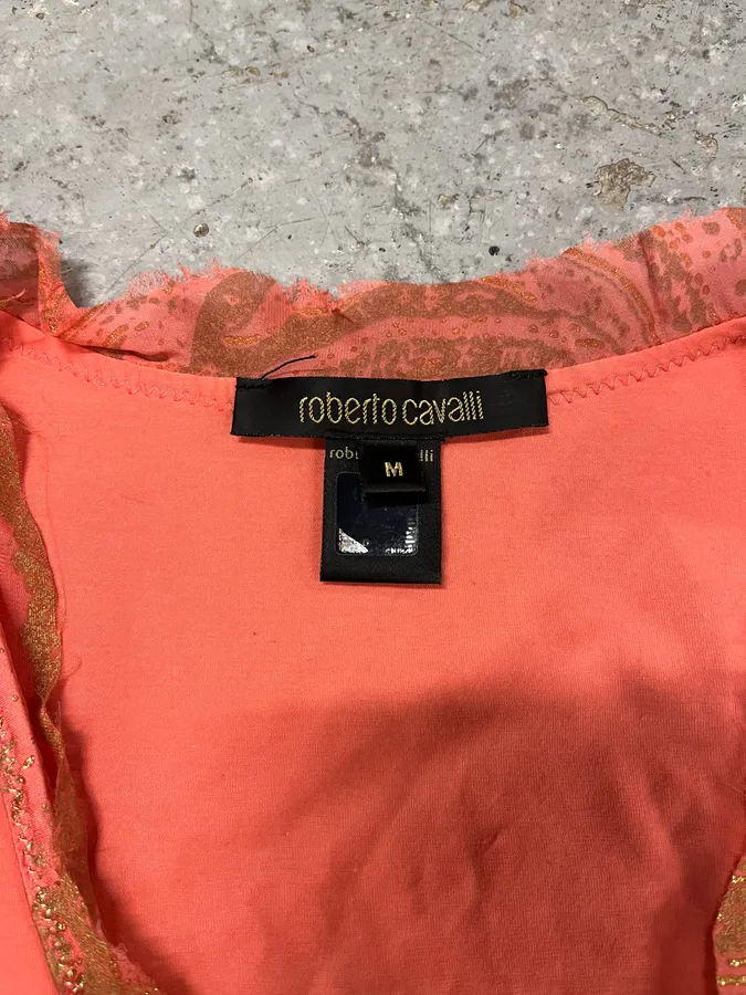 SS2004 Roberto Cavalli Pink Ornament Sleeveless Top - Image 8