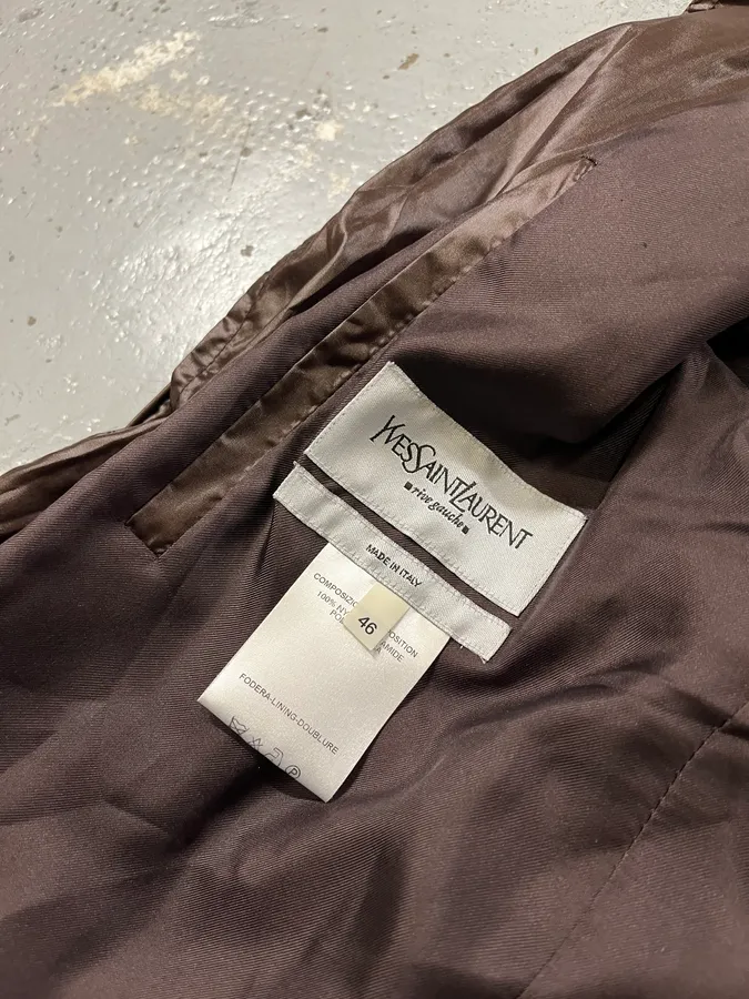 SS2004 Yves Saint Laurent Asymmetrical Zip Nylon Bomber Jacket - Image 11