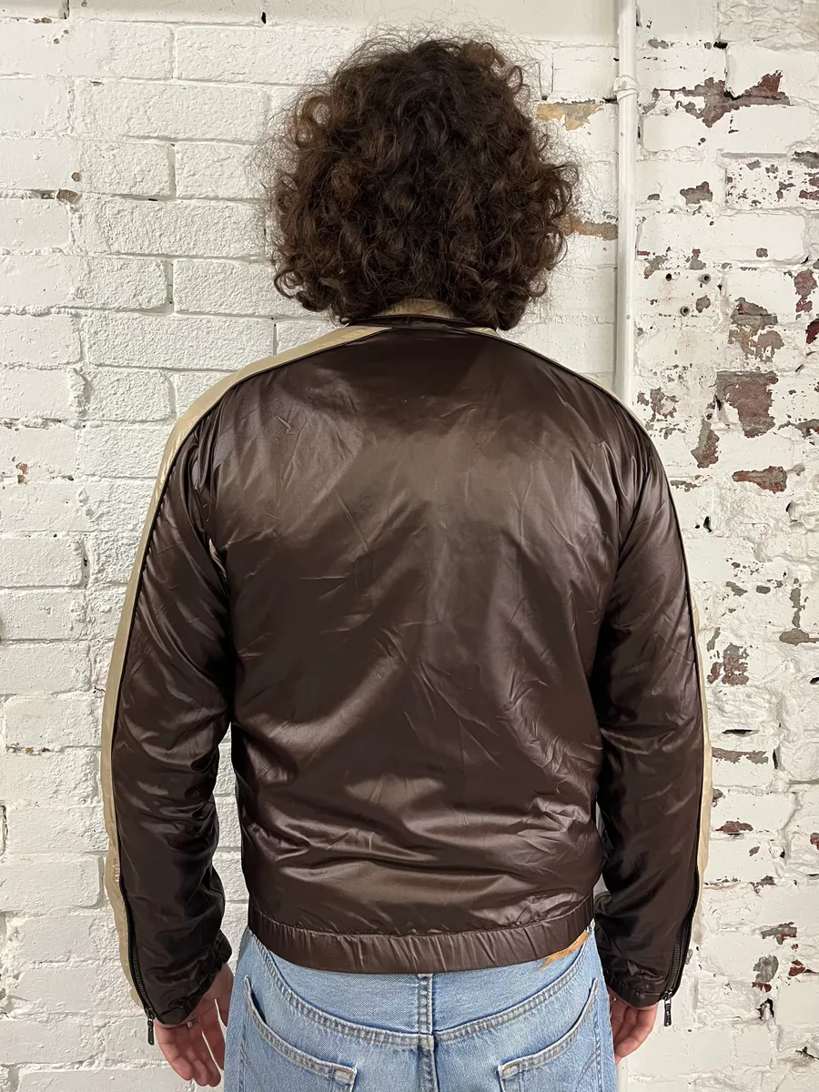 SS2004 Yves Saint Laurent Asymmetrical Zip Nylon Bomber Jacket - Image 3