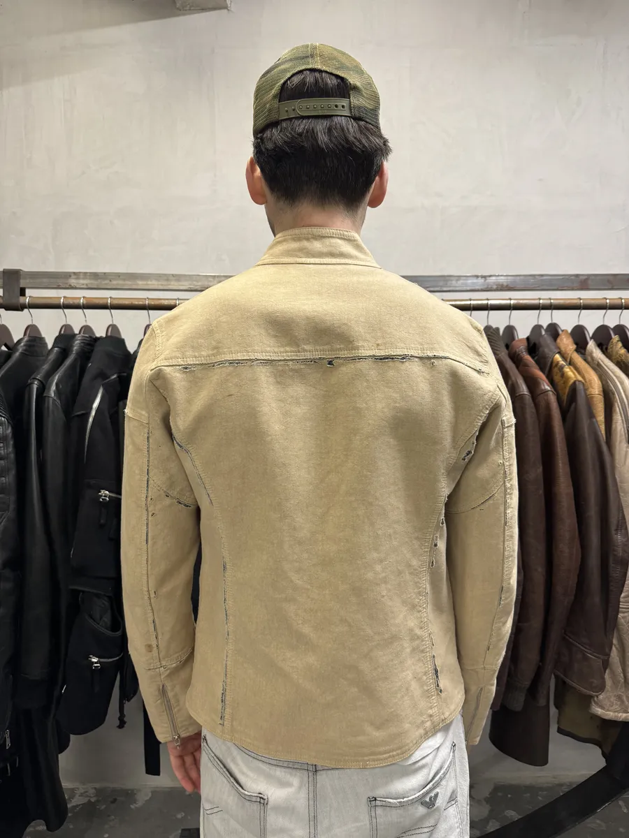 SS2005 Cavalli Apocalyptic Beige Denim Jacket - Image 3