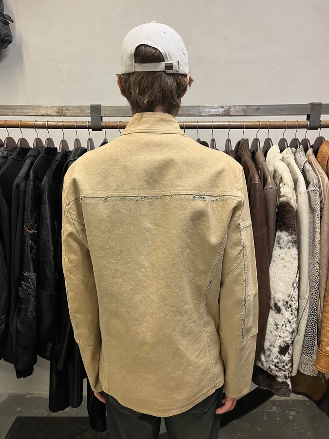 SS2005 Cavalli Apocalyptic Beige Denim Jacket - Image 3