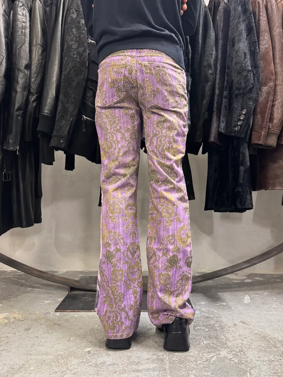 SS2005 Cavalli Mountain Peninsula Purple Relaxed Pants - Image 4