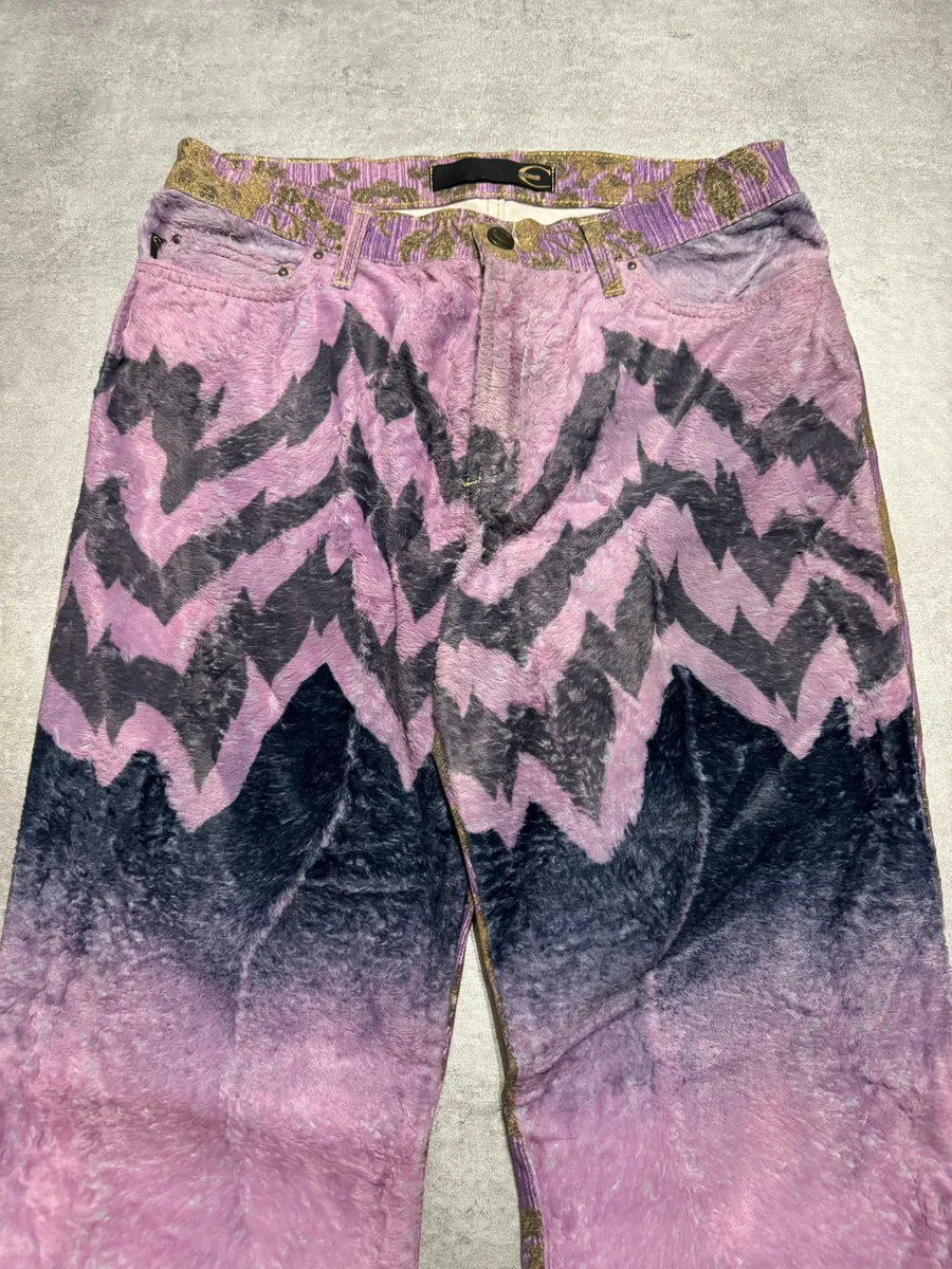 SS2005 Cavalli Mountain Peninsula Purple Relaxed Pants - Image 5
