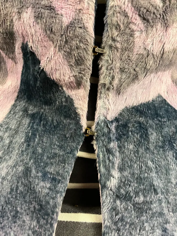 SS2005 Cavalli Pink Peninsula Faux Fur Blazer Jacket - Image 11