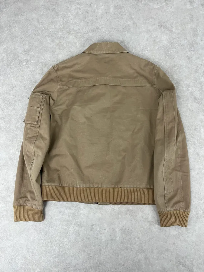 SS2005 Dior Beige Cotton Bomber Jacket Cargo Pocket by Hedi Slimane - Image 6