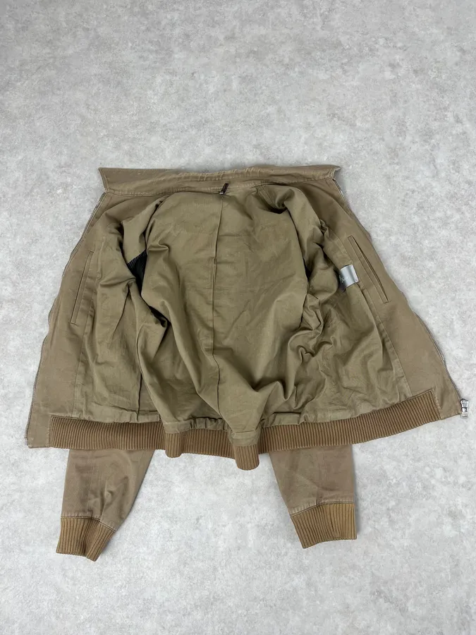 SS2005 Dior Beige Cotton Bomber Jacket Cargo Pocket by Hedi Slimane - Image 8