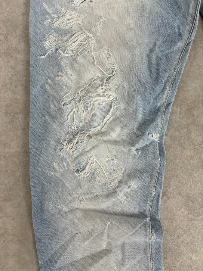 SS2005 Dolce & Gabbana Apocalyptic Blue Python Embossed Denim Jeans - Image 12