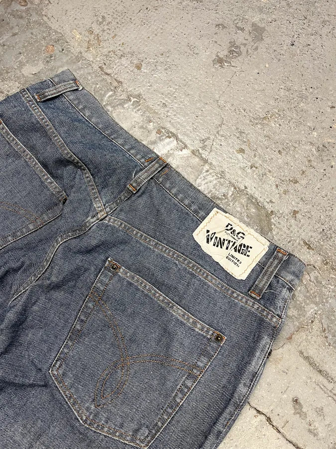 SS2005 Dolce & Gabbana Batman Patch Blue Denim Jeans - Image 10