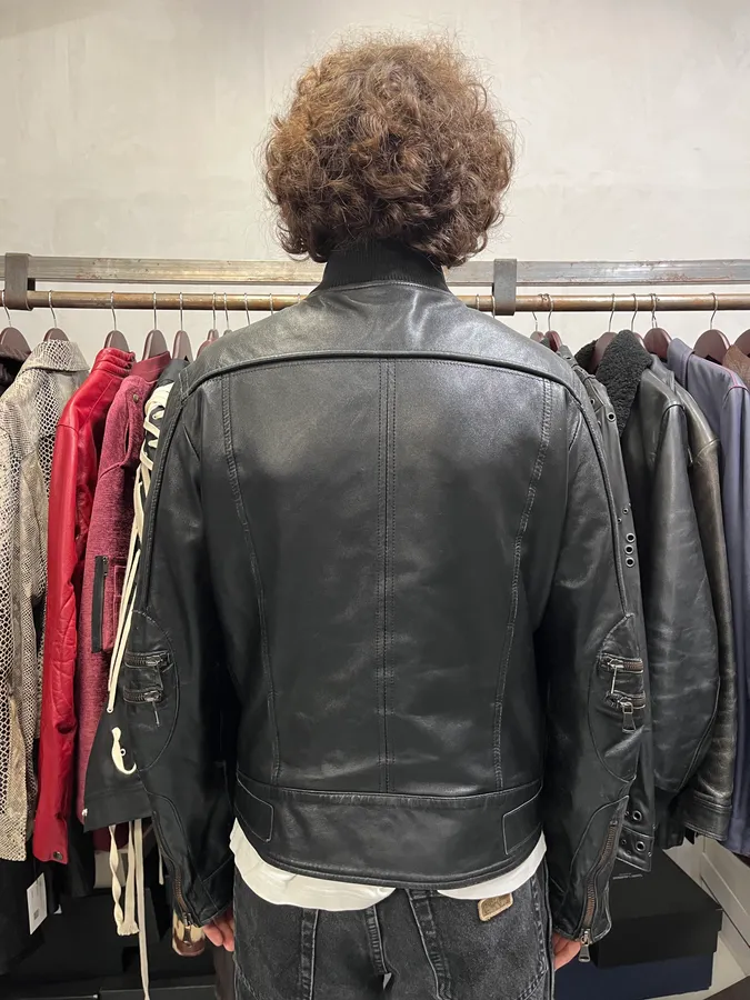SS2005 Dolce & Gabbana Biker Milano Leather Jacket - Image 3