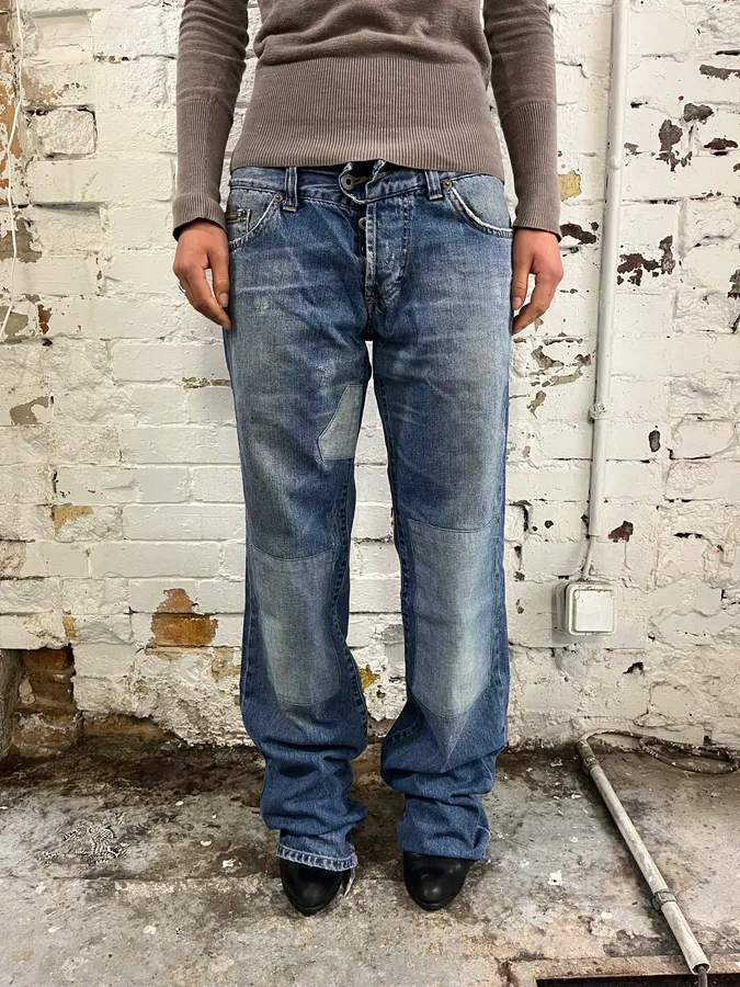 SS2005 Dolce & Gabbana I Love Denim Blue Denim Jeans - Image 3