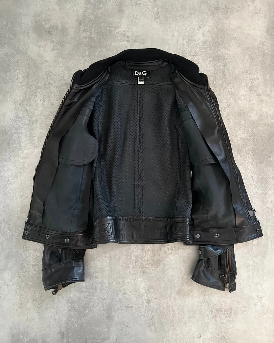 SS2005 Dolce & Gabbana Milano Commando Leather Jacket - Image 3
