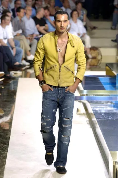 SS2005 Dolce & Gabbana Yellow Goat Leather Jacket - Image 2