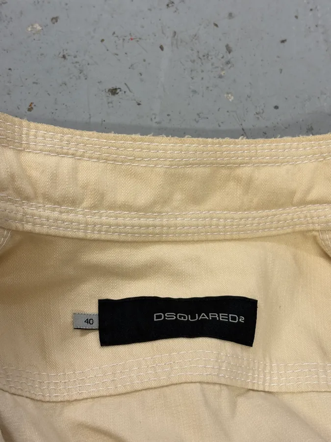 SS2005 Dsquared2 Cream Cotton Multi-Pocket Cargo Jacket - Image 7