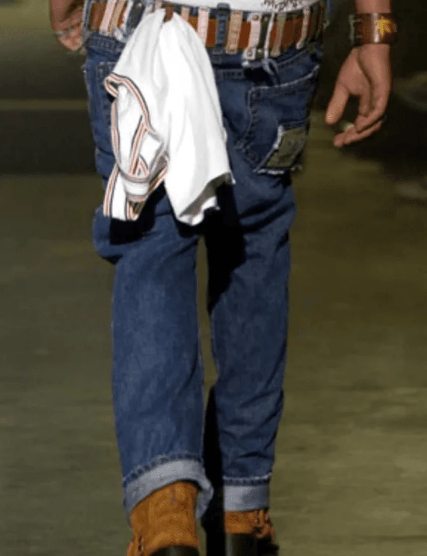 SS2005 Dsquared2 DCDC Multi Belt Loop Blue Jeans - Image 2