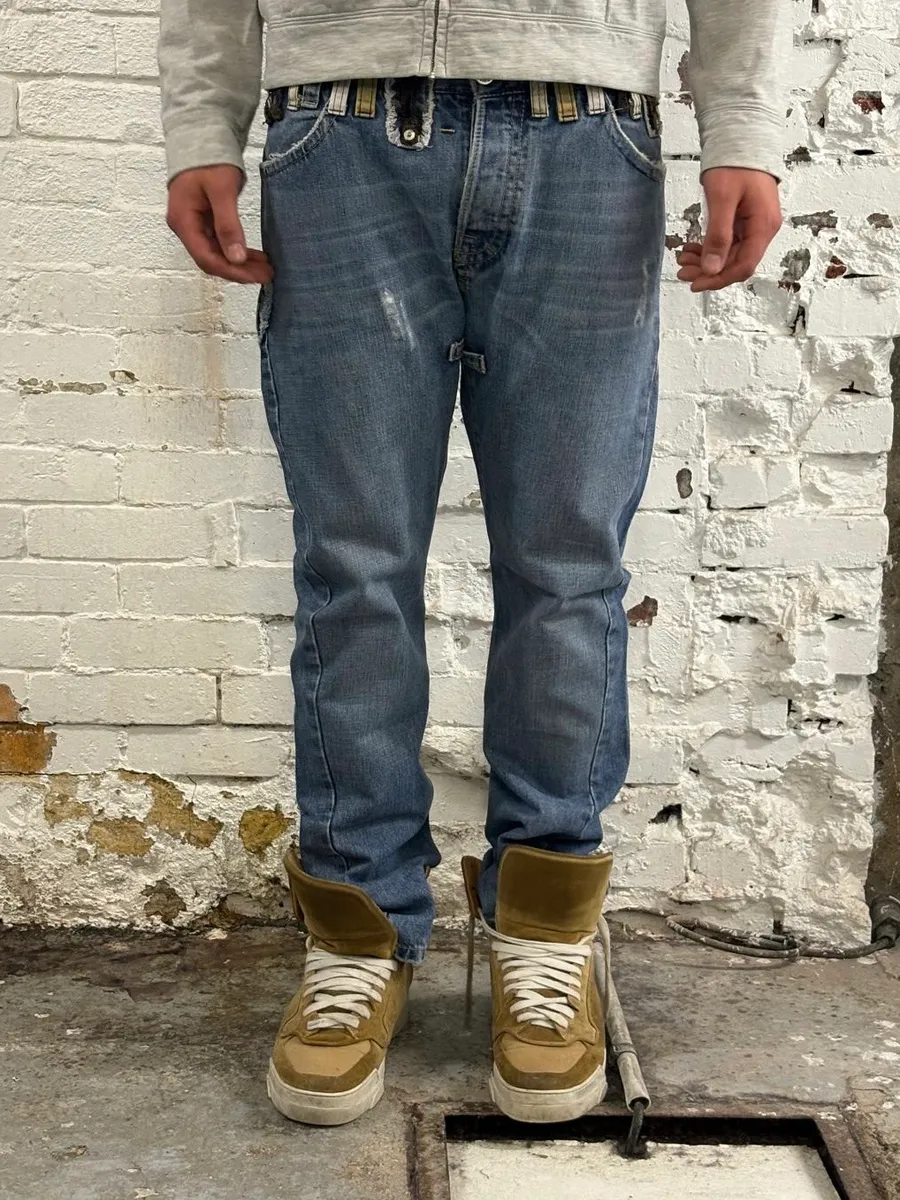 SS2005 Dsquared2 DCDC Multi Belt Loop Blue Jeans - Image 3