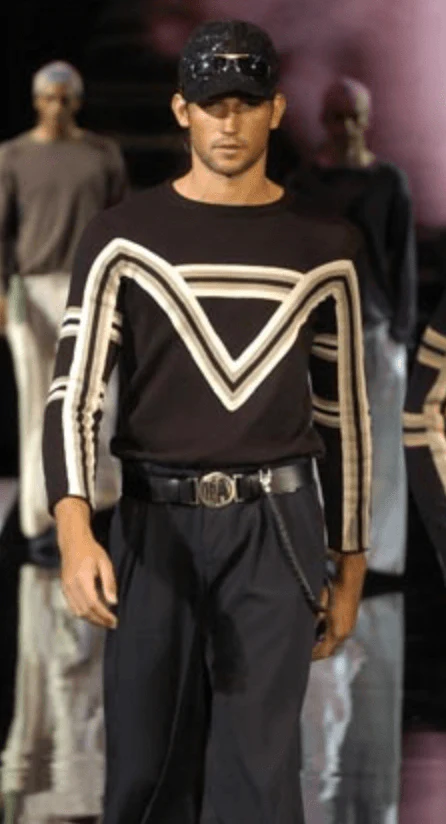 SS2005 Emporio Armani Black Contemporary Lined Sweater - Image 2