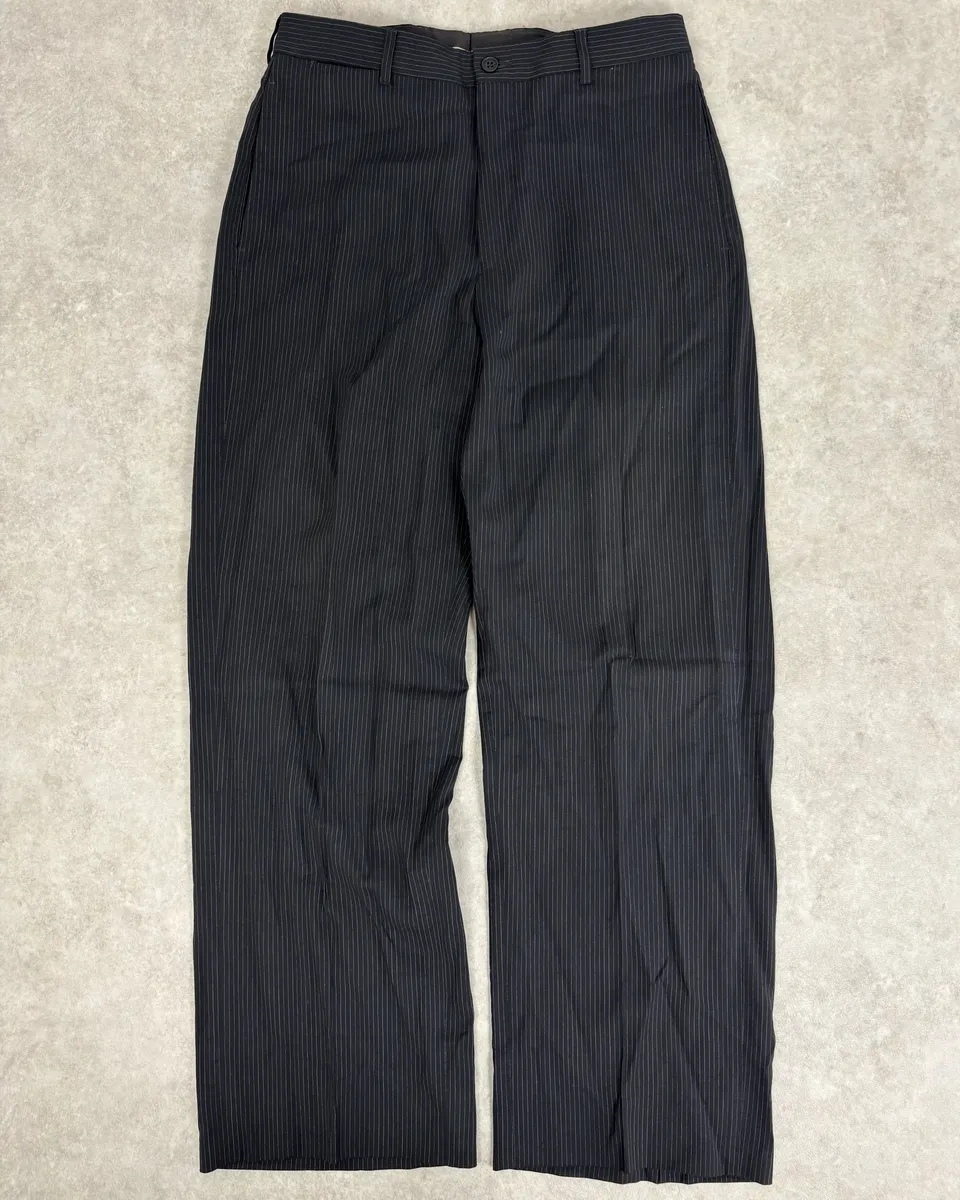 SS2005 Emporio Armani Striped Black Classy Pants