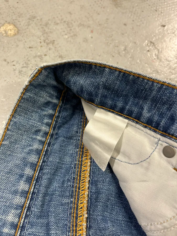SS2005 Maison Margiela H&M Reissue Blue Distressed Denim Jeans - Image 11