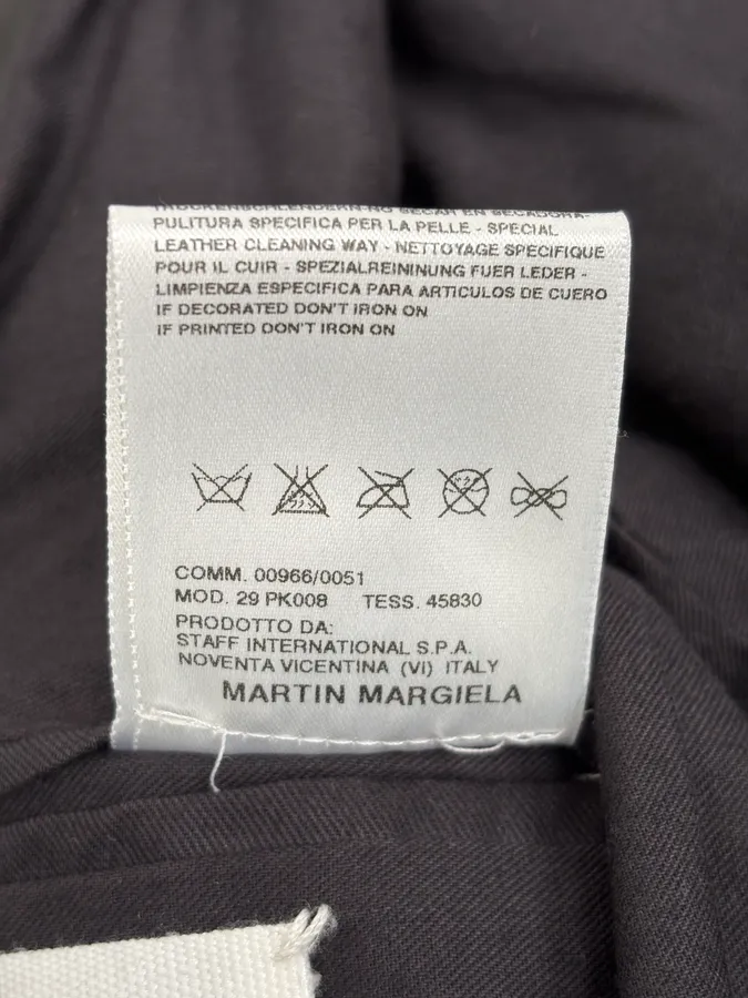 SS2005 Maison Martin Margiela Black 5 Zip Biker Leather Jacket - Image 13