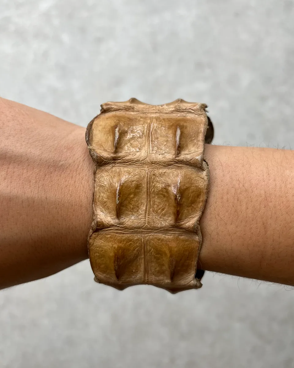 SS2005 Roberto Cavalli Beige Crocodile Bracelet - Image 3