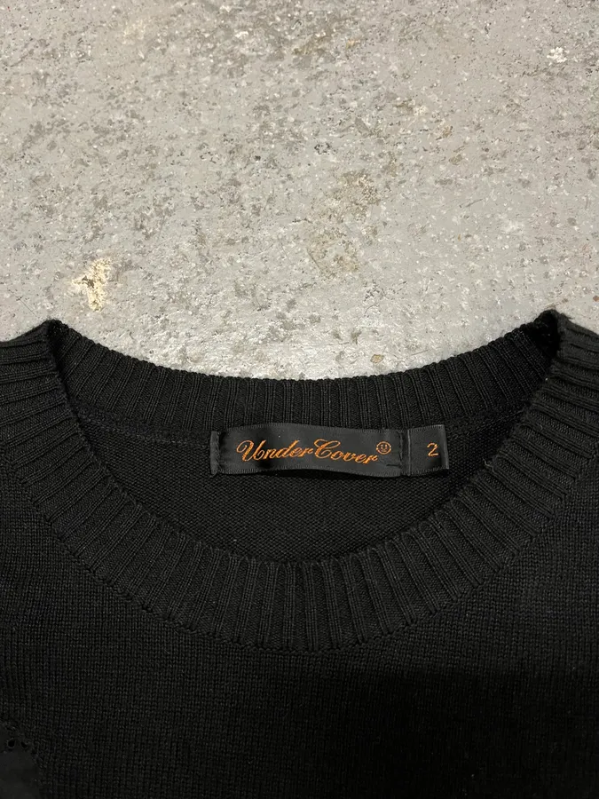 SS2005 Undercover Asymmetrical Restored Sweater - Image 5